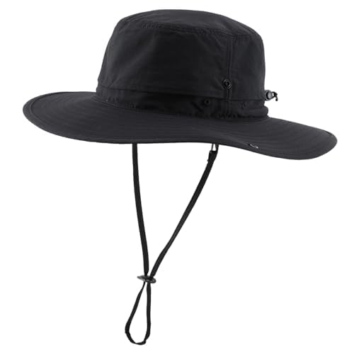 Decentron Mens Womens Wide Brim Bucket Hat Outdoor UPF 50+ Boonie Sun Hat Water Repellent Fishing Hiking Safari Hats