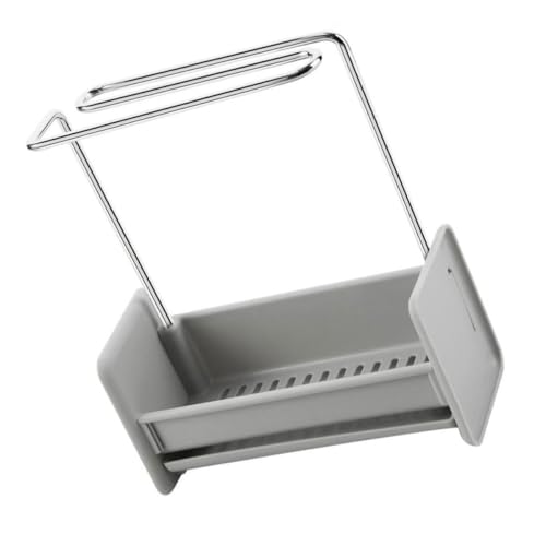 SOIMISS Soporte para Esponja de Cocina y Porta Paños de Acero Inoxidable Diseño Desmontable, Organizador Práctico para Fregadero y Utensilios de Cocina