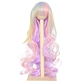 Miss U Hair Cute 7-8 Inch (for 17CM-19CM's head) 1/4 BJD Wig Doll Wig Rainbow Long Curly MSD DOD Pullip Dollfie Wig Handmade Accessories Doll Making Supplies