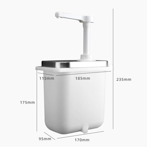 Pompe distributrice de condiments 2 L avec tête rotative à 360 degrés - 7