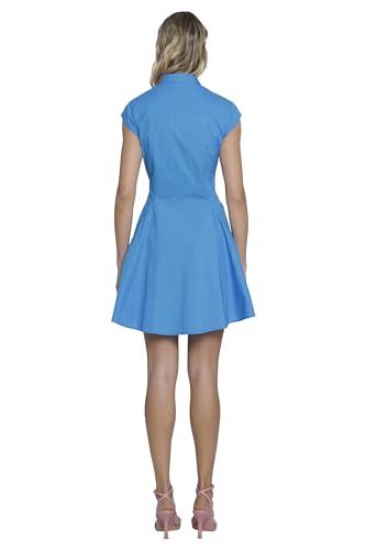 Image of Donna Morgan Women's High Neck Fit and Flare Shirtdress Women's Dress | Summer Dresses for Women