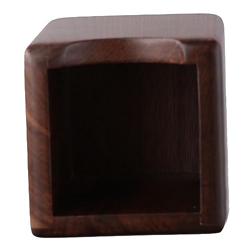 Risedot Pen Organizer Solid Wood Black Walnut Pen Holder Box, Wooden Learning Office Storage Box, Brown - Image 4