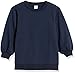 Amazon Essentials Women's French Terry Fleece Crewneck Sweatshirt with Sleeve Detail, Navy, XX-Large
