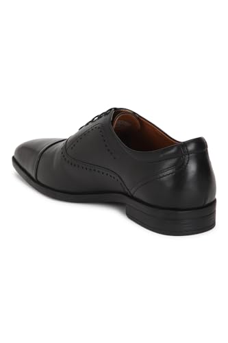 Image of Louis Philippe Men Premium Leather Breathable Lining Material Anti Slip with Heel TPR Sole Formal Oxford Shoes
