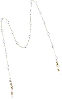 Vista 7 de Cadena de gafas de perlas para mujer, correa para gafas de sol, collar de cristal de lectura, soporte de seguridad