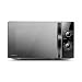 TOSHIBA Black Mirror Front Microwave 20 Liter 700W Manual Control, Compact with 5 Power Levels, Automatic Defrost, Perfect for 9'' Pizza, Clock and Timer, Easy Clean, MW2-MM20PF(MB)