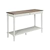 Convenience Concepts French Country Console Table with Drawer and Shelf, Driftwood/White