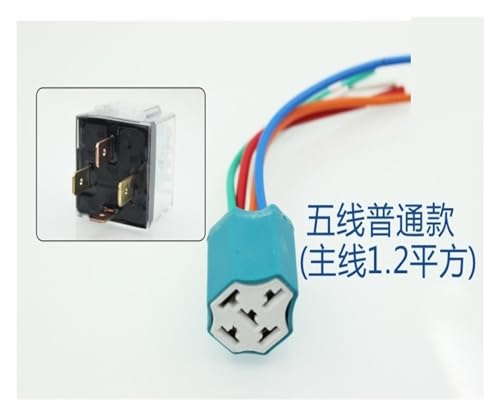 Relé de coche de 5 enchufes con conector cerámico y cable para automoción 2