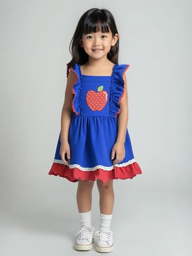 Image of Unique Baby Girls Smocked Holiday Dress for Big Kids and Toddler Outfit Clothes with Embroidery