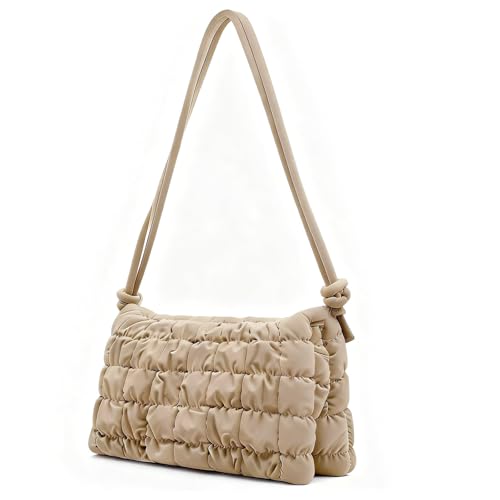 Image of NAARIAN Shoulder Bag for Women, Small Puffer Crescent Hobo Bag, Trendy Waterproof Clutch with Magnetic Closure | Trendy