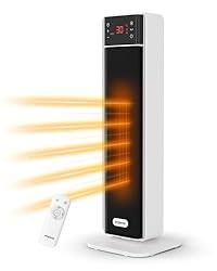 ENERGY-EFFICIENT AND RAPID HEATING - Utilising advanced ceramic heating elements for quicker and more energy-efficient heating compared to traditional oil-filled radiators. Lower your energy bills by using this efficient heater with a wide 75° oscill...