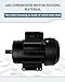 Air Compressor Motor 5HP Electric Motor 1750 RPM, Single Phase,184T Frame, 208V-230V, 1-1/8