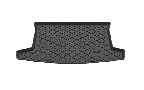 Image of GFX TPV Car Trunk Mat Dustproof /Waterproof /Foldable, Strong & Thick Compatible with Nexon, All Weather Protection Floor Dicky /Boot Mat (Model - 2020 Onwards), Black