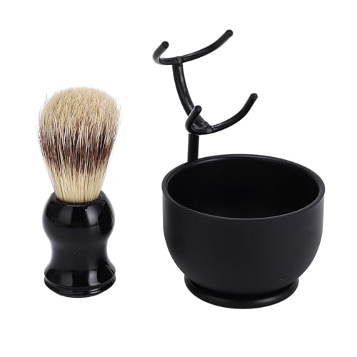Ensemble de Soins de la Barbe, Brosse avec une Belle Poignée, Performance Améliorant la Mousse pour les Voyages à Domicile, Kit de Toilettage de la Barbe avec Support