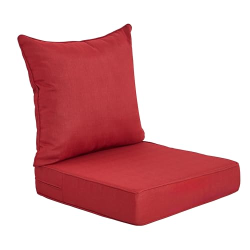 Jiabowncr Outdoor Cushion for Patio Furniture,Waterproof,24x24,Chili Red by Jiabowncr - Used condition - US$39.92