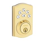 Kwikset 9240TRL-L03 Traditional Powerbolt Electronic SmartCode Deadbolt with RCAL Latch and RCS Strike Lifetime Brass Finish
