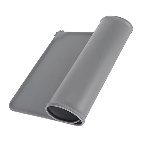 Dog Feeding Mats Pet Feeding Mat, Waterproof Pet Bowl Mat Silicone Foldable Easy To Clean Prevent Spilling Space Saving Prevent Slipping for Dog (Narootefubhmv62w7-12)