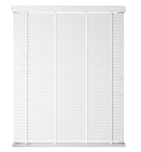 Fauxwood 50mm Slats White 213cm Drop Venitian Tape Wooden Trimmable Blinds (45cm x 213cm)
