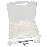 The Beadsmith Bead Organizer Carrying Case, 55 piece set, with removable compartments in assorted...