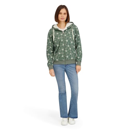 Billabong Ladies Full Zip Oversized Sherpa Lined Hoodie Jacket, Light Olive, L by Billabong - Used condition - Image 2