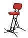 LIBEDOR Stehhilfe Stehhocker Stehsitz Sitz Sitzhilfe Stehstütze mit ergonomischer Sitz 6 cm dickem Polster bis 130 kg belastbar TGCR ROT SCHWARZ