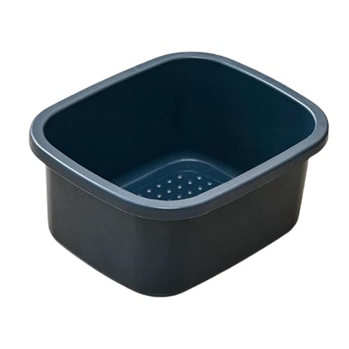 Bañera portátil para pies para relajación, color azul oscuro miniatura 1