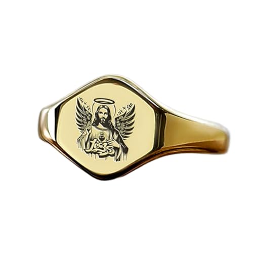 Bague Jésus de luxe en argent 925 fait main pour homme