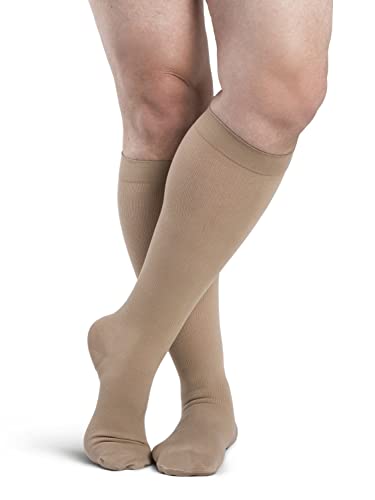 SIGVARIS Menâs DYNAVEN Closed Toe Calf-High Socks 30-40mmHg MS Crispa