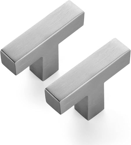 Image of Ravinte 14 Pack 2 inch Length Square Cabinet Pulls Brushed Nickel Stainless Steel Kitchen Drawer Pulls Cabinet Handles Cupboard Handles