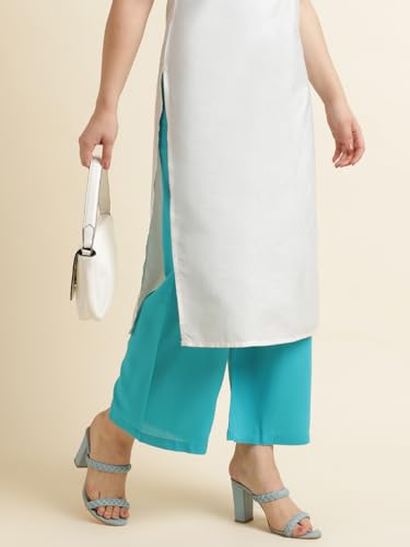 Image of Fabclub Women's Heavy Rayon Solid Plain Palazzo