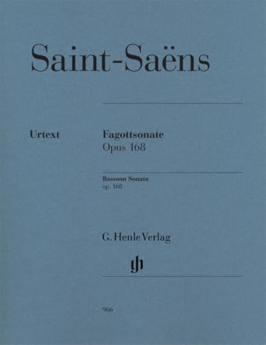 Sonate für Fagott und Klavier op. 168: Besetzung: Fagott und Klavier (G. Henle Urtext-Ausgabe)