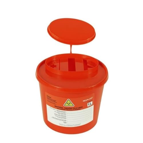 5 contenitori per aghi, rifiuti sanitari, porta
