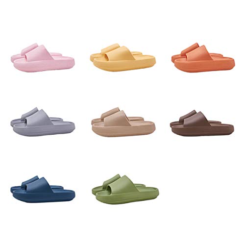 Ultra-Soft Slippers, Pillow Slides Sandals Ultra-Soft Slippers Extra Soft Cloud Shoes Anti-Slip, Unisex Quick-Drying Thickened Non-Slip Slipper (Khaki, 45/46) Cover
