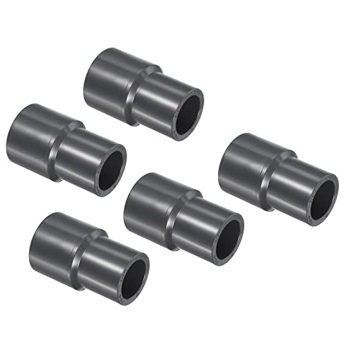 PATIKIL UPVC Reducer Pipe Fitting 3/4" x 1/2" Socket Schedule 80, 5 Pack Straight Coupling Adapter Connector, Gray -  pta220909tt0068