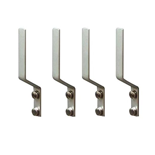 Rddconkit 4 Pcs Space Aluminum Door Wall Mounted Shoes Rack Shelf Organizer for Door Hanging Shoes