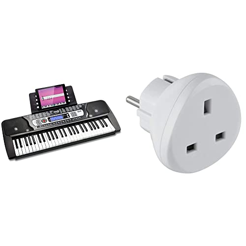 Clavier de piano 54 touches RockJam avec alimentation, support de partition, autocollants pour notes de piano et leçons Simply Piano & Electraline Adaptateur de voyage UK vers France/Europe, blanc - Les Beatles, Paul McCartney, John Lennon, RIngo Starr, George Harrison Clavier de piano 54 touches RockJam avec alimentation, support de partition, autocollants pour notes de piano et leçons Simply Piano & Electraline Adaptateur de voyage UK vers France/Europe, blanc