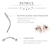 D.Bella 16G Piercing Taper Insertion Tool Eyebrow Piercing Jewelry Daith Rook Earrings Stianless Steel Internal Thread Curved Barbell Vertical Labret Lip Belly Ring Snug Tragus Piercing 6mm/8mm/10mm Silver Bar