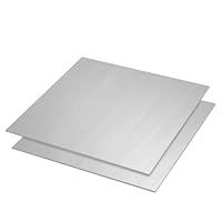 2 Stück 304 Edelstahlblech 2mm, 15 cm × 15 cm Quadratische Stahlplatte Metallplatte GebüRstete OberfläChe für Schneiden SchweißArbeiten Gravieren Bohren DIY Bastelarbeiten