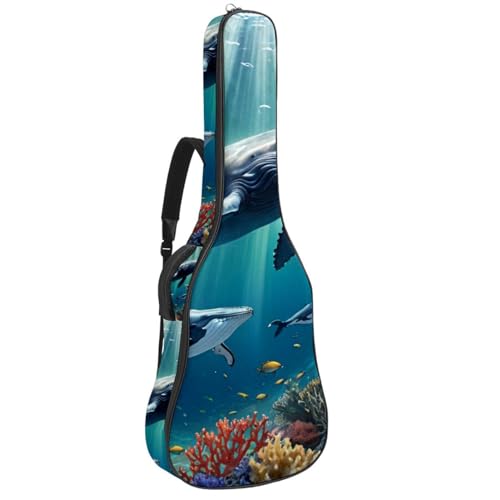 Sac pour guitare acoustique 40-42 pouces housse baleine multicolore à poches
