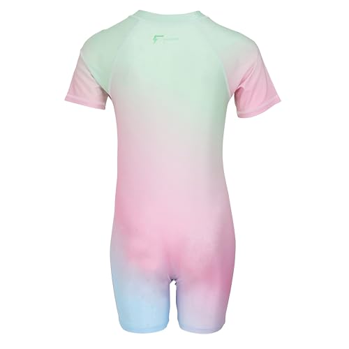 Image of FABSPORTS Kids Swimsuit Set Printed One-Piece Swimwear for Boys & Girls, Half Sleeve Bathing Suit, Comfortable Swimming Costume for Children, 2-12 Years