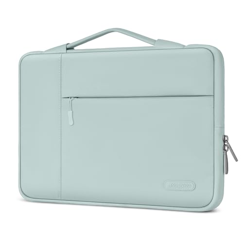 Image of MOSISO Laptop Case 16 inch, 15-15.6 inch Laptop Sleeve with Handle Compatible with MacBook Pro 16 inch, HP, Acer, Dell, Lenovo, ASUS Notebook, Polyester Multifunctional Computer Bag, Mint Green