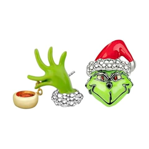Christmas Earrings, Cute Santa Green Monster Frog Studs Earrings Ear Ornament for Women Animal Jewelry Cover