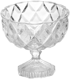 LYOR - Centro de Mesa de Cristal com Pé Deli Diamond 18cm x 18cm