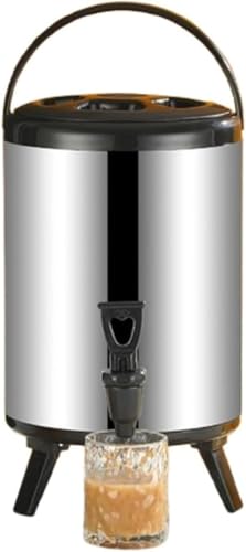 GOTRAFY ��e�ʕۉ��W���O �X�e�����X�� 6L/8L/10L/12L, �_�u���X�e�����X�f�M�Z�p, �ۉ��E�ۗ�Ή�, �~���N�e�B�[�E�W���[�X�E�R�[�q�[�ȂǂɍœK, �Ƒ��⃌�X�g������ (10L,�V���o�[)