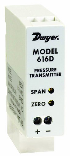 Dwyer Series 616D DIN Rail Differential Pressure Transmitter, 0-20"WC Range