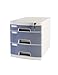 Produktbild Schreibtischlampe 3-Schicht-Schublade Kunststoff Desktop-Sicherheitsschrank Aktenschrank Aufbewahrungsbox Desktop-Aktenschrank Office Locker (Color : C)