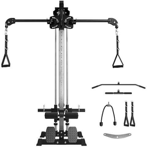 GMWD Cable Machine Home Gym, Wall Mount Functional Trainer with Dual Swivel Arms and 22 Adjustable Positions, All-in-One Cable Crossover Machine for Home Cover