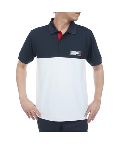 TOMMY HILFIGER GOLF(トミー ヒルフィガー ゴルフ) メンズ ゴルフウェア カラ－ブロック 半袖ポロシャツ ネイビー 3Lサイズ THM602