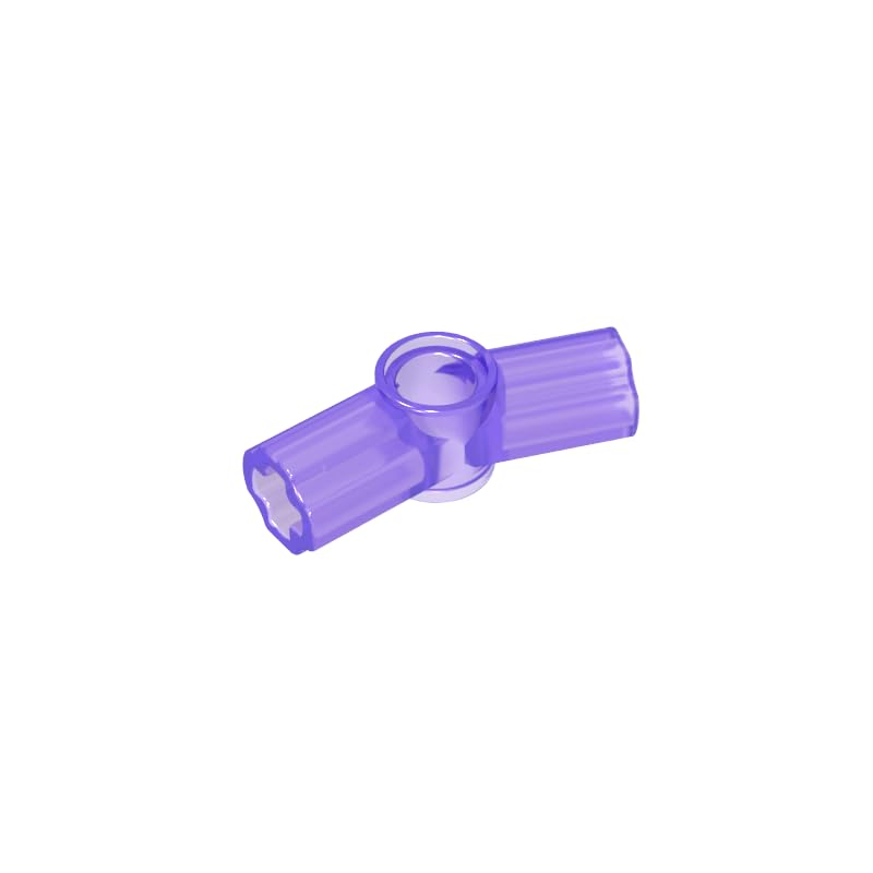 Gobricks Shaft Bolt Connection Technic Axle and Pin Connector Angled #3-157.5° 32016 GDS-918 50Pieces Compatible with Lego Classic Bulk Toy MOC Color:Trans Purple — image 1