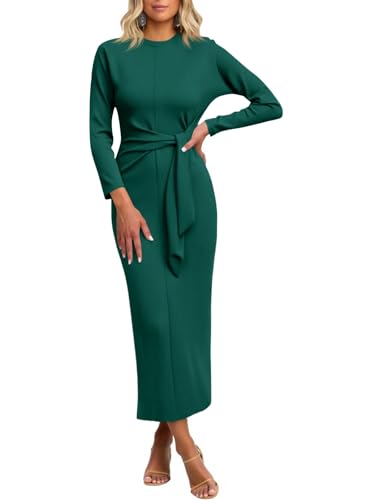Robe longue moulante chic et robe de cocktail élégante à manches longues